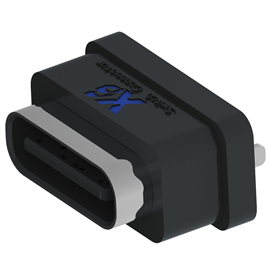 XB-TYPE C 8P-13 USB type C 8P pied femelle étanche h = 6,8 mm (avec tôle d'acier)